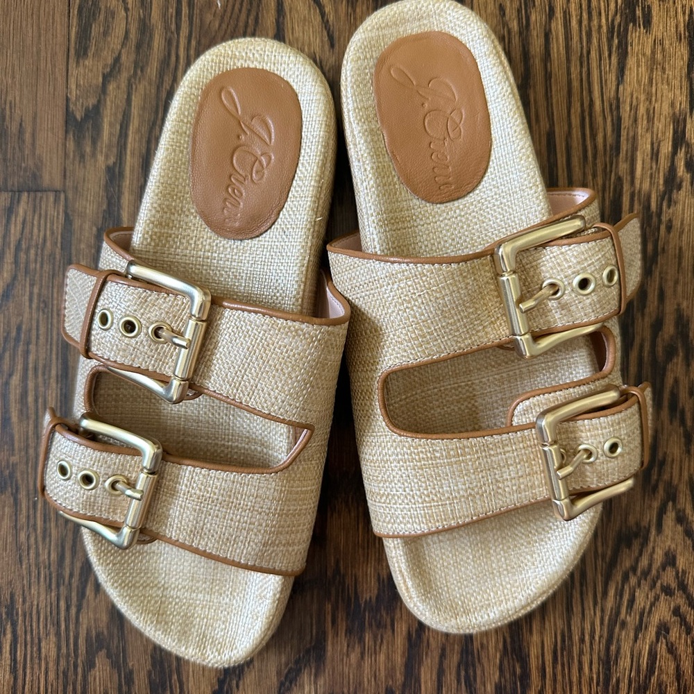 J. Crew Women's Tan Slide Sandals